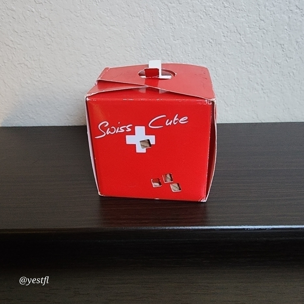Vintage Swiss Cube handmade toy